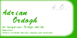 adrian ordogh business card